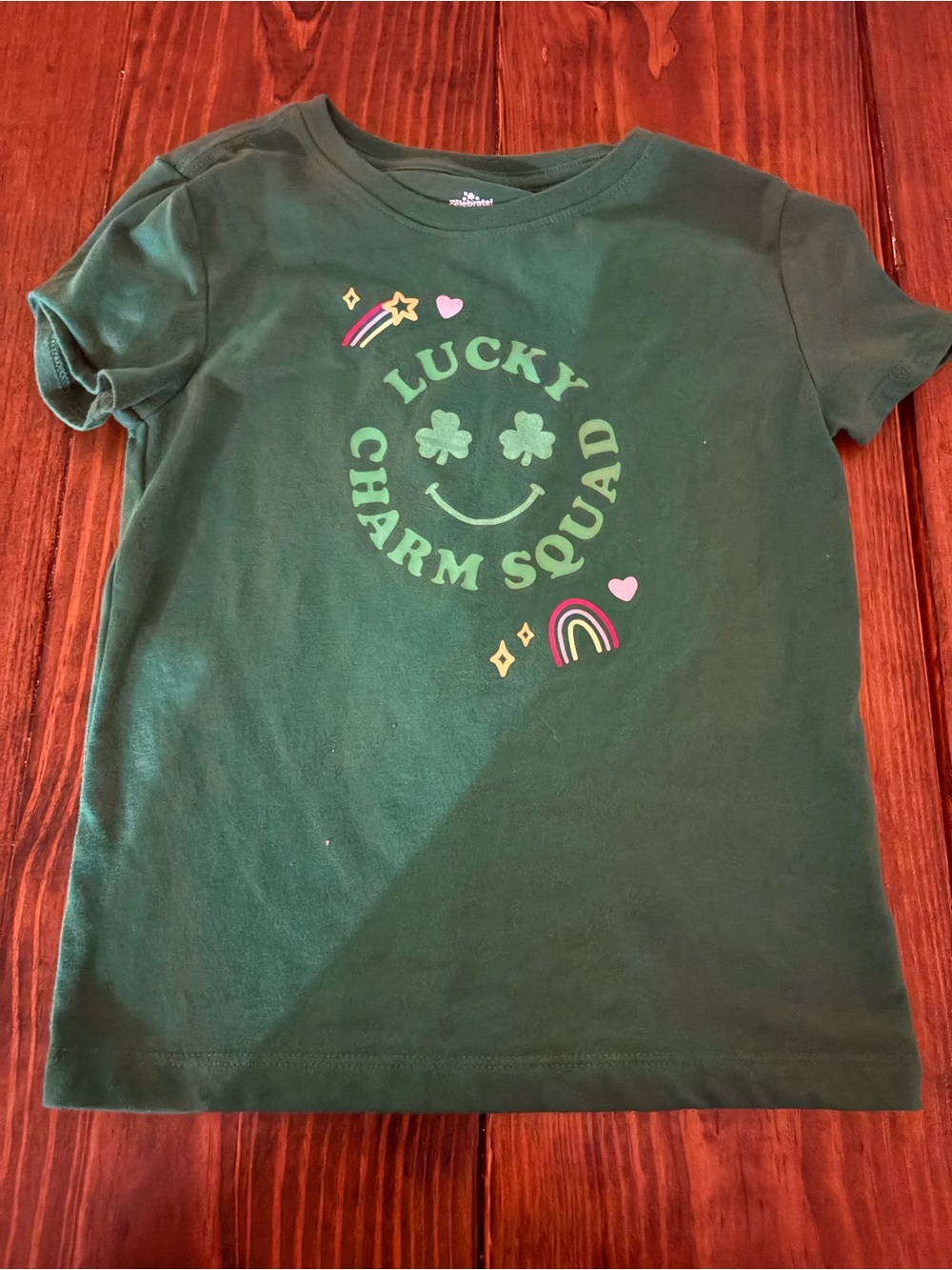 wonder nation Green 'Lucky Charm Squad' Graphic Tee